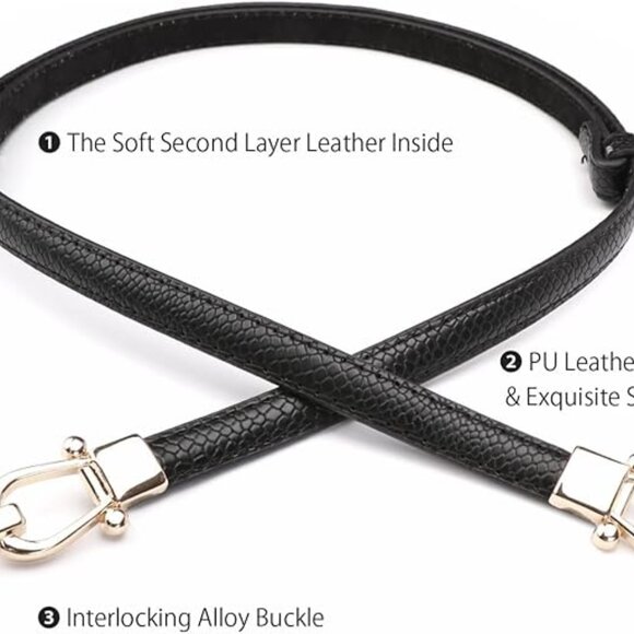 Leather Skinny Women Belt NEW 3 SET